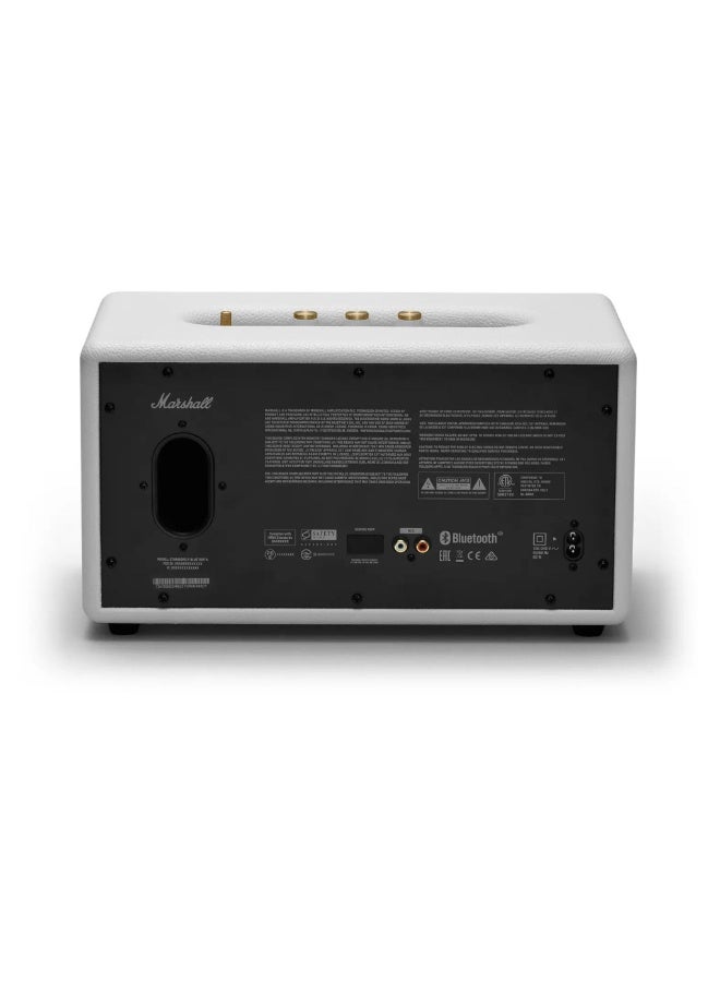 Marshall Stanmore II Bluetooth Speaker - 5.0 Bluetooth and aptX Technology With 30ft Wireless Bluetooth Speakers Range 80W - White - Image 4